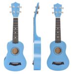 Soprano Ukulele Beginner Pack, 21 Inch Basswood kids Ukuleles Starter Kit with Gig Bag Digital Tuner Spare Strings and Picks. (blue)