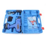 Rebar Binding Gun With Battery 8-34mm Steel Bar Binding Machine Automatic Steel Bar Binding Tool Steel Bar Binding Tool Rechargeable Hand-Held Electric Binding Tool (Blue)