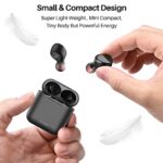 TOZO T6 True Wireless Earbuds Bluetooth 5.3 Headphones Touch Control with Wireless Charging Case IPX8 Waterproof Stereo Earphones in-Ear Built-in Mic Headset Premium Deep Bass Black