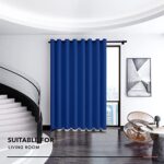 Deconovo Blackout Curtains 100 Inches Wide – Large Width Room Darkening Drapes for Sliding Glass Door, Grommet Drape (100W X 95L Inch, Royal Blue, 1 Panel)