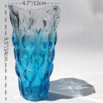 Eastern Rock Unbreakable Flower Glass Vase 3.5lb 9.5inch Sparkle vase Bohemian Style, for Centerpieces,Kitchen,Office, Living Room,Wedding,Gifts, Perfect Home Decor Glass Vase (Gradient Sky Blue)