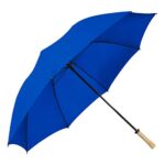 The Hole In One 62 Inch Large Oversize Windproof Golf Umbrella For Men And Women, 8 Strong Fiberglass Ribs Portable Umbrella, 2 Person Umbrella with Wooden Handle for Men & Women, Royal Blue/White