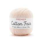Premier Yarns Cotton Fair, Cotton/Acrylic Blend, Yarn for Crocheting and Knitting, Fine Weight, Machine Washable Yarn, Blue Iris, 3.5 oz, 317 Yards