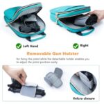 VIGEGARI Soft Pistol Case, Gun Bag for Women, CCW Pistol Bag, Crossbody Gun Bag, Concealed Carry Gun Pouch, Small Tactical Range Bag, Gun Case with Shoulder Strap (Teal)