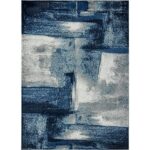 LUXE WEAVERS Contemporary Abstract Navy 5×7 Area Rug
