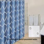MCCKTIU Blue Shower Curtain Modern Bathroom Shower Curtain Waterproof Fabric Machine Washable Shower Curtain Set 72 x 72 Inches