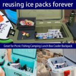 Reusable ice Packs for Coolers, Long Lasting Cooler ice Pack, 24 to 48 Hours of Cold Gel Ice Pack.Lunch Bag CoolerIt can Hold 1400-1600ml of (blue 6 piece set)
