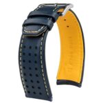 23MM LEATHER STRAP FOR CITIZEN WATCH BAND AT8020-03L H800-S081165 BLUE ANGELS WITH YELLOW LINE