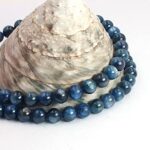 Natural Round Blue Kyanite Gemstone Jewelry Making Loose Beads Strand 15″ Natural Stone for Necklace Bracelet DIY Design (6mm)