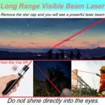 Red Laser Pointer High Power, High Long Range Strong Laser Light Pointer for Cats Dogs Toy Rechargeable High Power Laser Pointer for Presentations Teaching Outdoor Cat Laser Toy