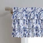 Laura Ashley – Valance, Cotton Rod Pocket Top Window Treatment, Chic Home Decor (Elise, 18″ x 50″)