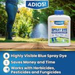 Adios! Professional Blue Spray Dye Marker, Makes 32 Gallons of Indicator for Grass and Lawn Care, Safe for Mixing (16oz)