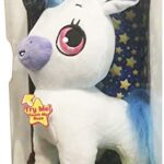 Wish Me Pets – Light Up LED Plush Stuffed Animals – Blue and White Tinks Unicorn with Glowing Horn