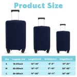 Kajaia 3 Pcs Luggage Cover Suitcase Protector Travel Suitcase Cover Anti Scratch Luggage Protector Washable Fits 18-28 Inch Luggage (Navy Blue)
