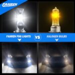 FAHREN 9005/HB3 LED Bulbs, 22000 Lumens Super Bright, 6500K Cool White 9005 Bulb for Halogen Replacement, IP68 Waterproof Pack of 2