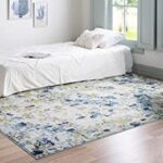 Unique Loom Chromatic Collection Area Rug – Champagne (8′ x 10′ Rectangle, Light Blue/ Blue)