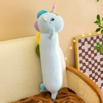 Unicorn Plush Pillow: Soft 27.5″ Large Hugging Stuffed Animal Toy for Kids, Girls – Blue (Baby Shower, Birthday, Valentine)