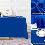Surmente Tablecloth 90 x 132-Inch Rectangular Polyester Table Cloth for Weddings, Banquets, or Restaurants (Royal Blue) ………