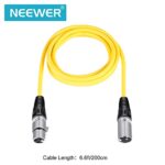 Neewer 6 Pack 6.5 feet/2m Mic Cable Cord, XLR Male to XLR Female Microphone Audio Colored Snake Cables (Purple/Red/Blue/Orange/Yellow/Green)