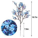 CEWOR Fake Flowers, 10 Bundles, Faux Flowers, Breath Artificial Gypsophila Silk Flowers Bulk, Artificial Flowers for Outdoors, Christmas Decor (Blue)