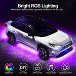 Underglow Kit for Car, Car Led Underglow Lights for Trucks with App and Remote Control, 16 Million RGB Colors, 29 Preset Modes, Music & DIY Mode, Under Car Led Lights Exterior for SUVs, Trucks, DV 12V
