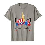 4th Of July Unicorn American Flag Patriotic Unicorn Flag T-Shirt