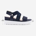 DREAM PAIRS Women’s Navy Open Toe Ankle Strap Platform Wedge Sandals Size 8 M US Charlie-5