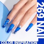 MelodySusie Blue Gel Nail Polish,15ml Royal Blue Nail Polish Gel Spring Summer Navy Blue Color 269, Soak Off UV LED Nail Lamp Gel Polish Nail Art Starter Manicure Salon DIY At Home 0.5 Fl Oz