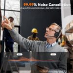 LEVN Wireless Headset with Mic for Work, Bluetooth Headset with Microphone (AI Noise Cancelling), Wireless Headset with Microphone for PC/Computer/Laptop/Work from Home/Office/Call Center/Teams/Zoom