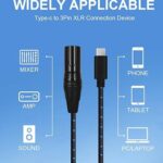Earmax Type C to 3 pin XLR OFC Blue Nylon Pattern Cable Compatible with Audio Speaker Amplifier Mixing Console Mobile Phone Laptop Tablet with DAC Decoding Chip, HiFi Sound Quality (150cm)