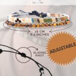 2x Boho Surfer Bracelet Set Women & Men – Handmade Summer Beach Bracelets – Adjustable & 100% Waterproof – Festival Accessories – Beaded & Braided (Tiger-Eyes & Safari)