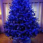 Blue Christmas Lights Indoor Outdoor, 33FT 150 Count Lights Incandescent Mini Halloween String Light, 120V UL Certified Green Wire Lights for Xmas Tree, Patio, Holiday, Party, Home, Garden Decorations