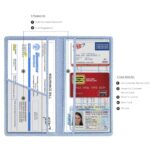 TOURSUIT Car Registration and Insurance Card Holder, Vehicle License Document Glove Box Compartment Organizer, Essential Car Wallet Case for Driver Auto Owners (M Light Blue)